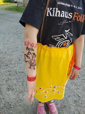 Getting the festival vibe on! Photo
