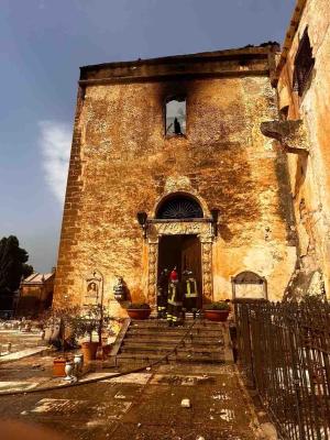 The church after the fire Photo