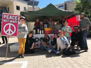 Volunteer team at a food sharing event Photo